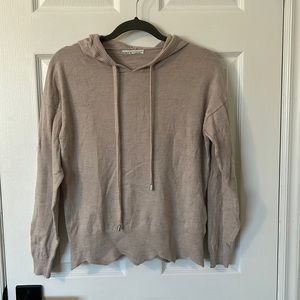 BUNDLE 3/$12 Taupe Hoodie with Scallop Detail